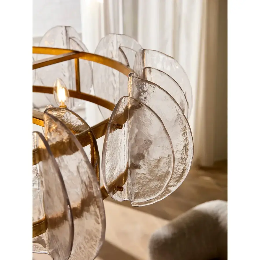 Glamorous Transitional Statement Piece with Textural Water Glass - Image 11