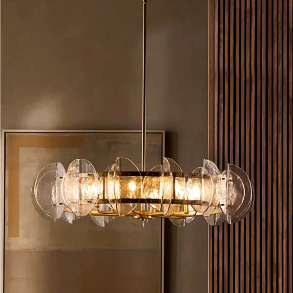 Glamorous Transitional Statement Piece with Textural Water Glass - Image 12