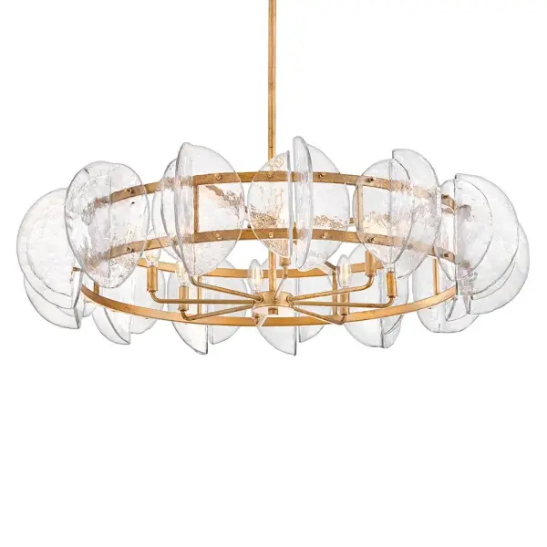 Glamorous Transitional Statement Piece with Textural Water Glass - Image 3