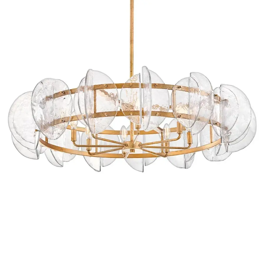 Glamorous Transitional Statement Piece with Textural Water Glass - Image 3