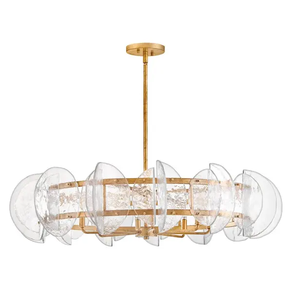 Glamorous Transitional Statement Piece with Textural Water Glass - Image 8