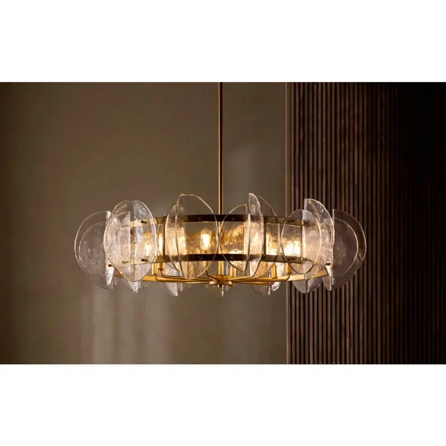 Glamorous Transitional Statement Piece with Textural Water Glass - Image 9