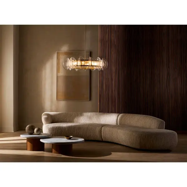 Glamorous Transitional Statement Piece with Textural Water Glass - Image 10