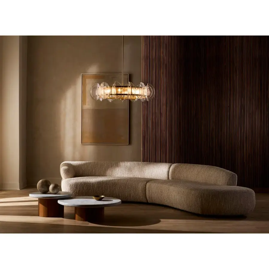 Glamorous Transitional Statement Piece with Textural Water Glass - Image 10