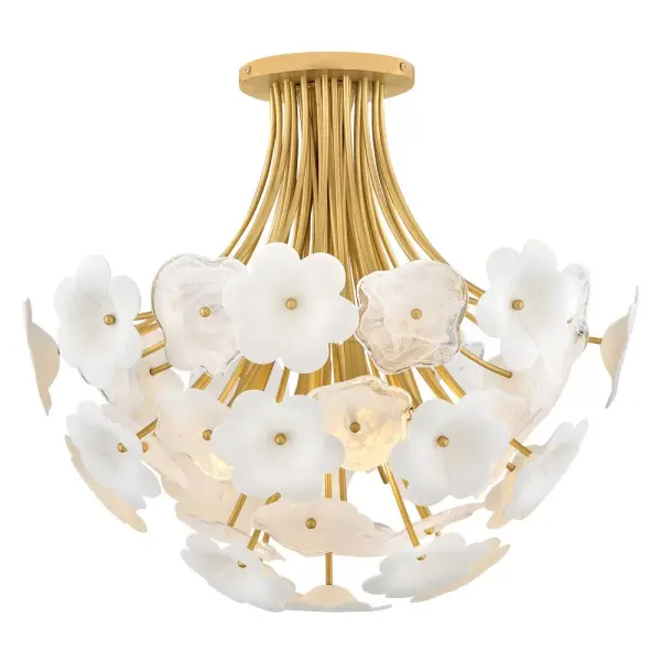 Marianne Medium Semi-Flush Mount in Deluxe Gold - Image 1