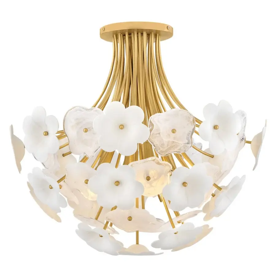 Marianne Medium Semi-Flush Mount in Deluxe Gold - Image 1