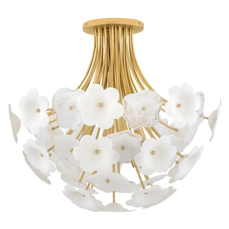 Marianne Medium Semi-Flush Mount in Deluxe Gold - Image 3