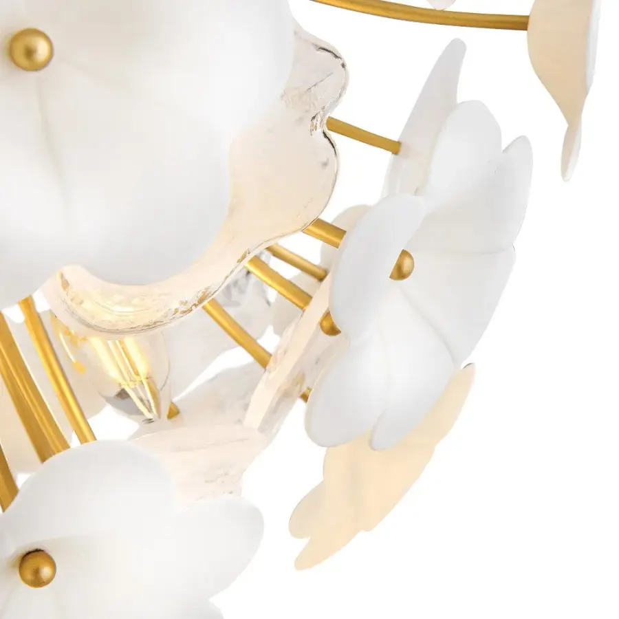 Marianne Medium Semi-Flush Mount in Deluxe Gold - Image 4
