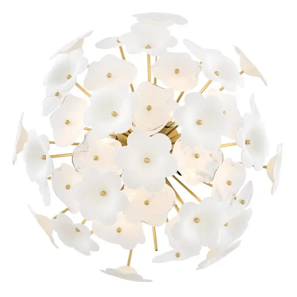 Marianne Medium Semi-Flush Mount in Deluxe Gold - Image 8