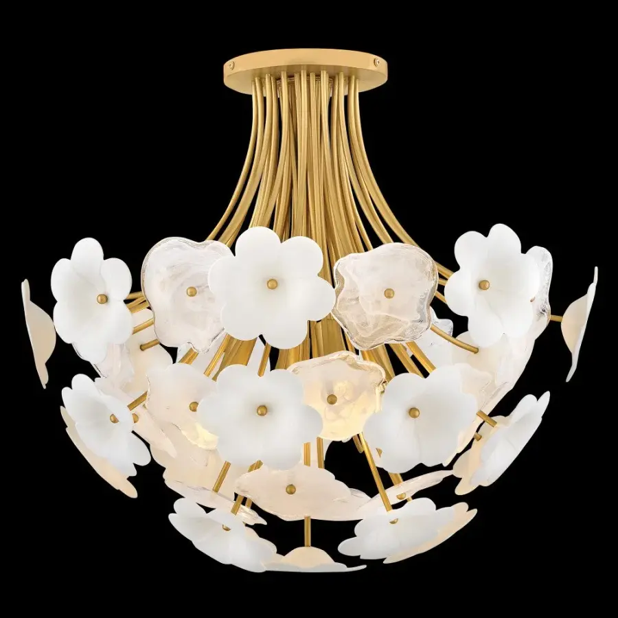 Marianne Medium Semi-Flush Mount in Deluxe Gold - Image 9