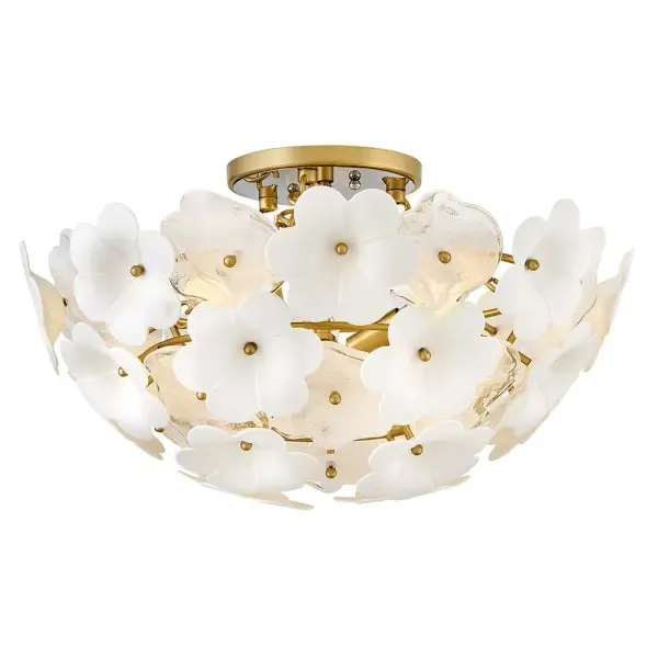 Marianne Medium Semi-Flush Mount in Deluxe Gold - Image 1