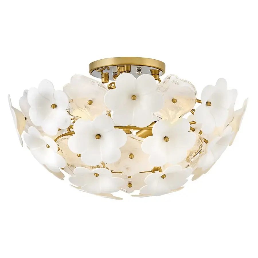 Marianne Medium Semi-Flush Mount in Deluxe Gold - Image 1