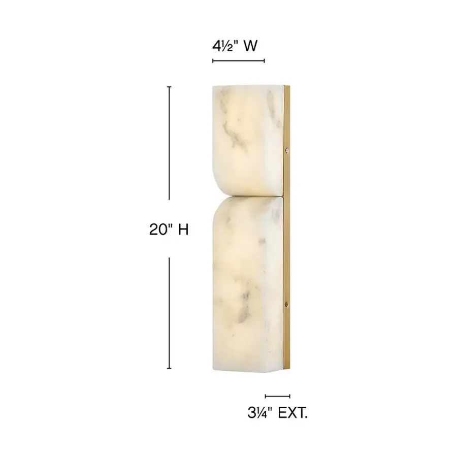 Alune Medium LED Sconce in Lacquered Brass - Image 2