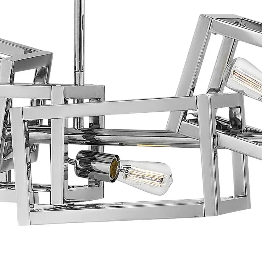Ensemble Large Six Light Linear Chandelier - Image 5