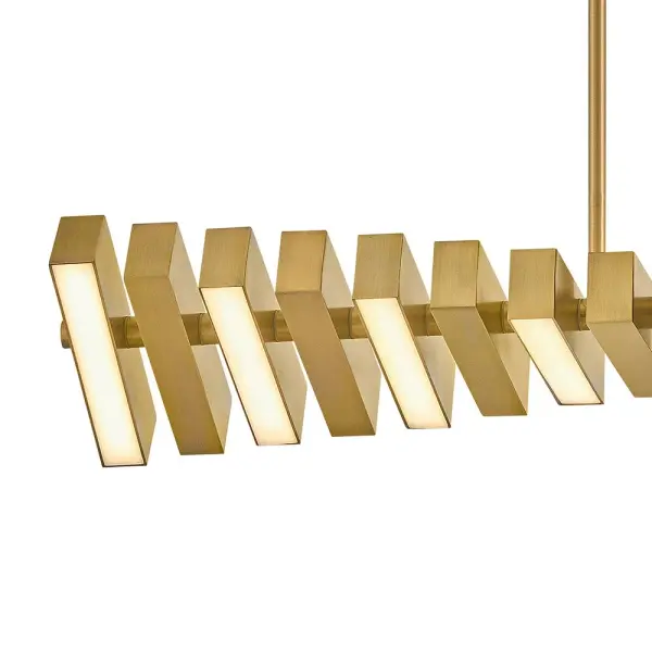 Stitch Medium Adjustable LED Linear Chandelier - Image 5