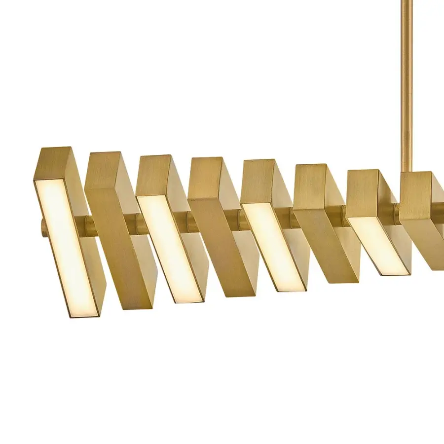Stitch Medium Adjustable LED Linear Chandelier - Image 5