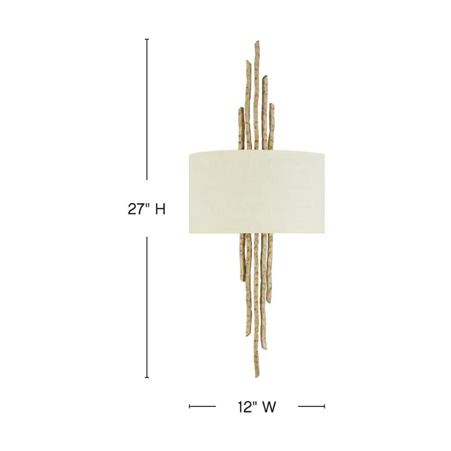 Spyre Large Two Light Wall Sconce in Champagne Gold - Image 2