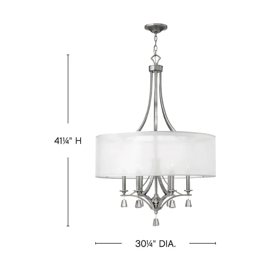 Medium Drum Pendant with Crystal Accents - Image 2