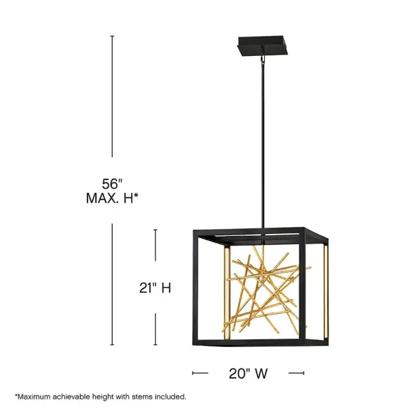 Styx Large LED Open Frame Pendant - Image 2