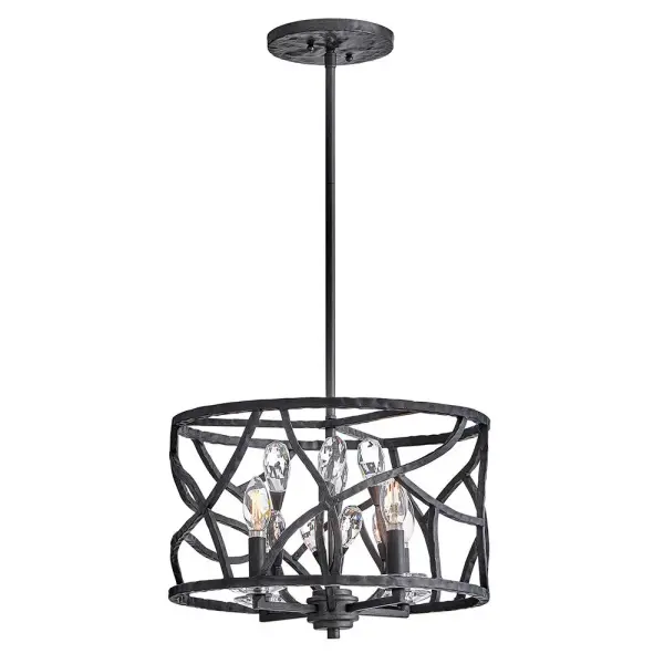 Eve Medium Convertible Flush Mount in Brushed Graphite - Image 1