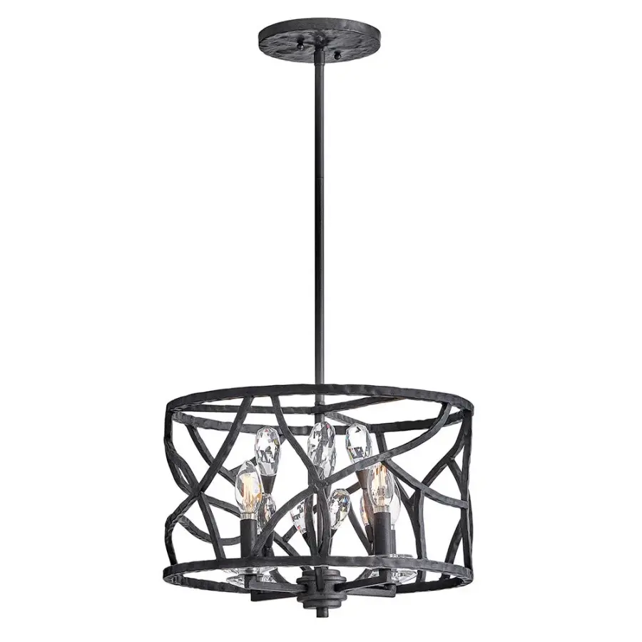 Eve Medium Convertible Flush Mount in Brushed Graphite - Image 1