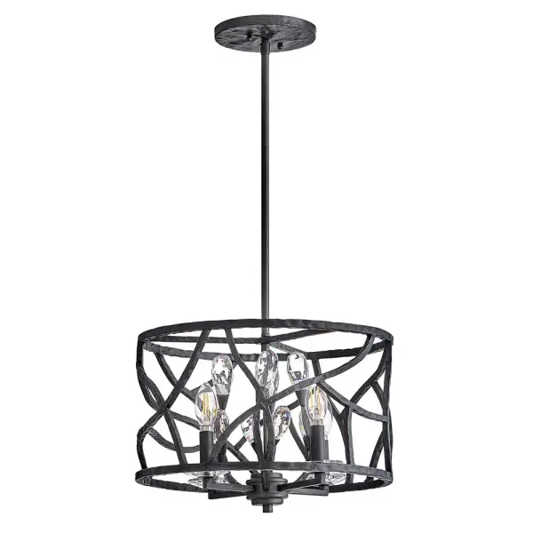 Eve Medium Convertible Flush Mount in Brushed Graphite - Image 3