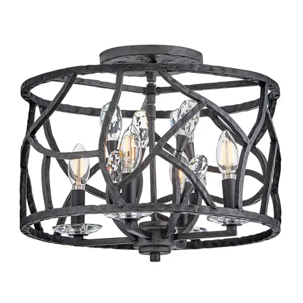 Eve Medium Convertible Flush Mount in Brushed Graphite - Image 4