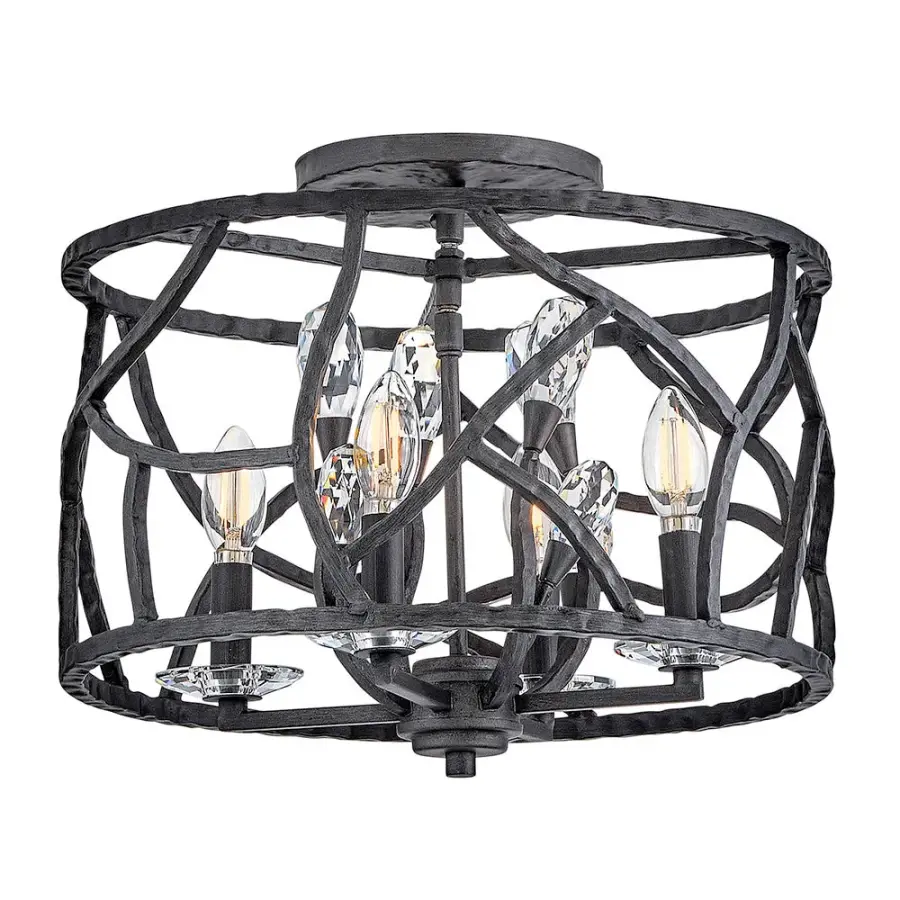Eve Medium Convertible Flush Mount in Brushed Graphite - Image 4
