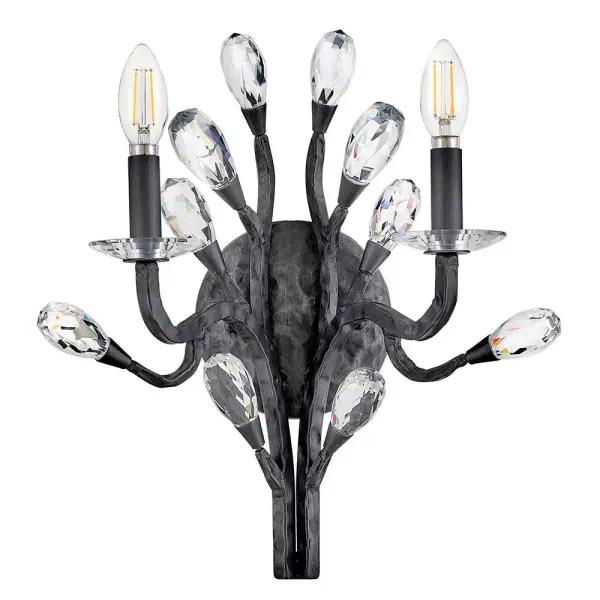 Eve Medium Two Light Wall Sconce in Brushed Graphite - Image 3