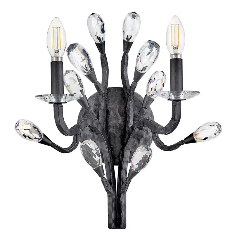 Eve Medium Two Light Wall Sconce in Brushed Graphite - Image 3