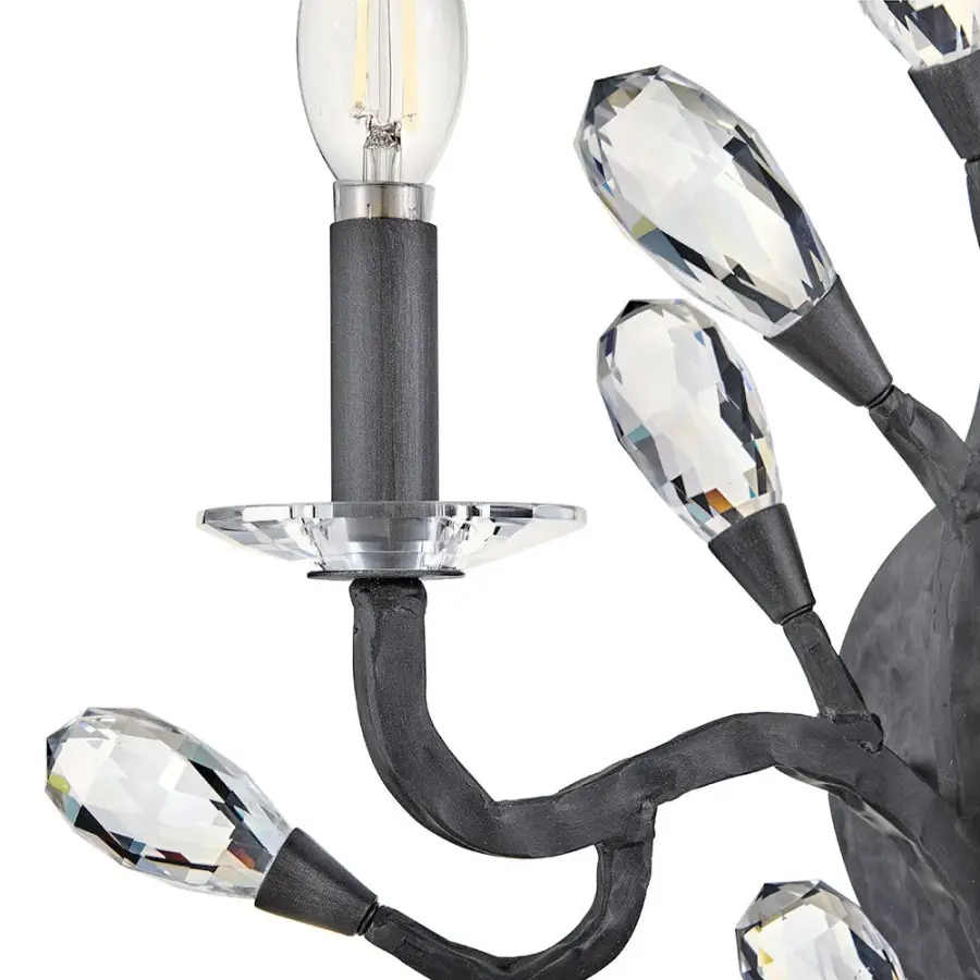 Eve Medium Two Light Wall Sconce in Brushed Graphite - Image 4