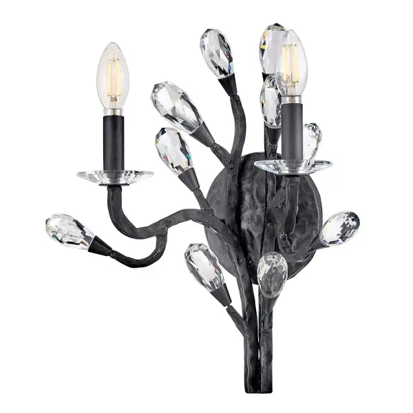 Eve Medium Two Light Wall Sconce in Brushed Graphite - Image 7
