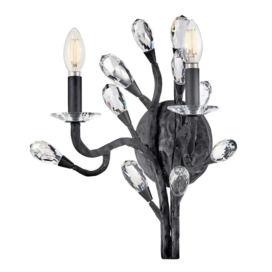 Eve Medium Two Light Wall Sconce in Brushed Graphite - Image 7