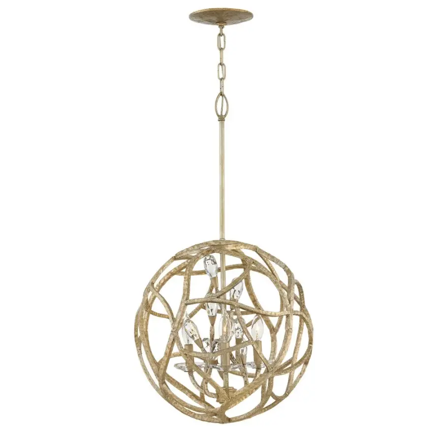 Eve Large Orb Pendant in Champagne Gold - Image 1
