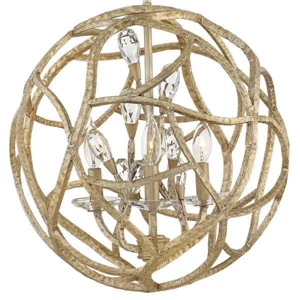Eve Large Orb Pendant in Champagne Gold - Image 3