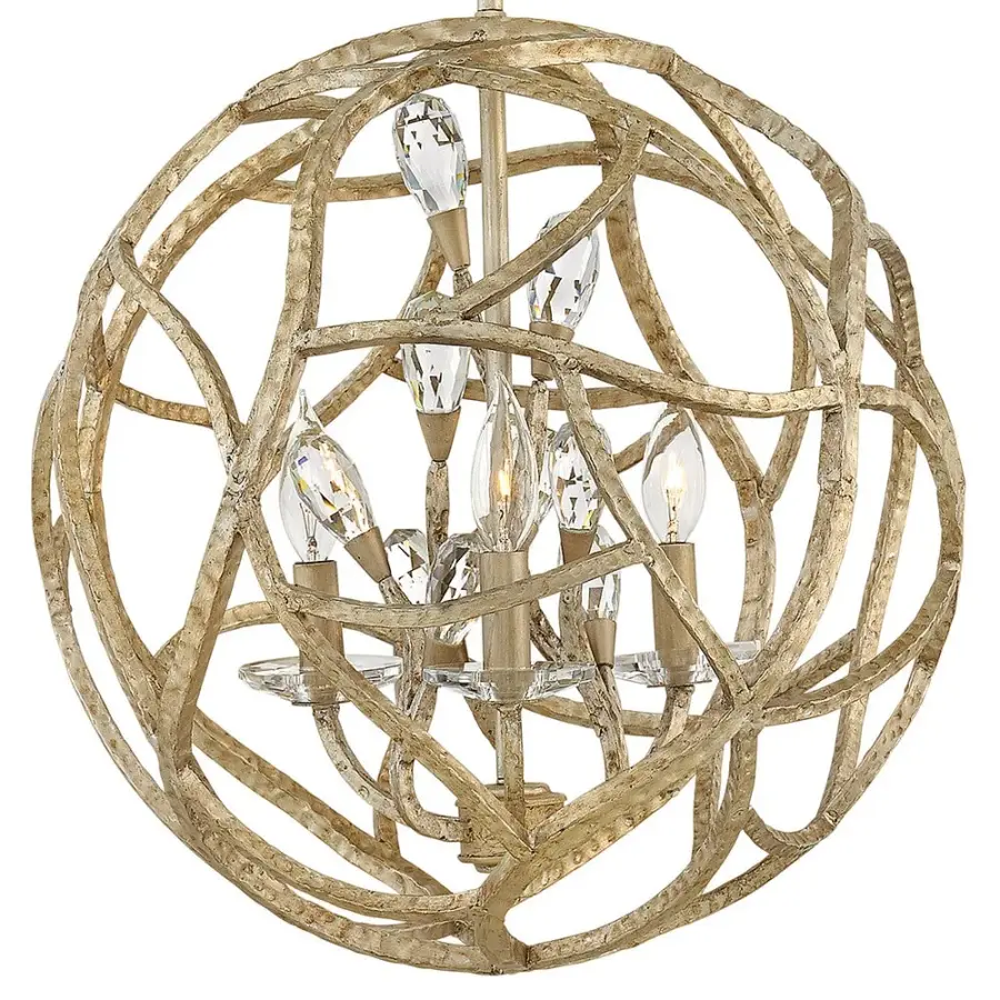 Eve Large Orb Pendant in Champagne Gold - Image 3