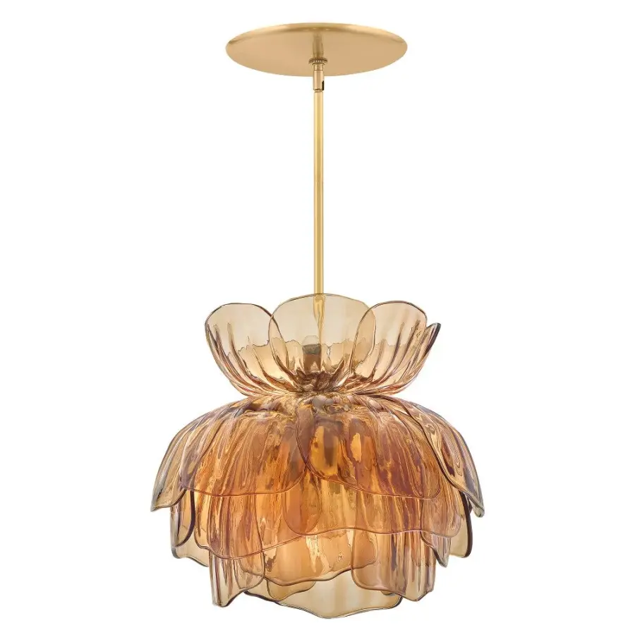 Fantine Small Chandelier in Unlacquered Brass - Image 3