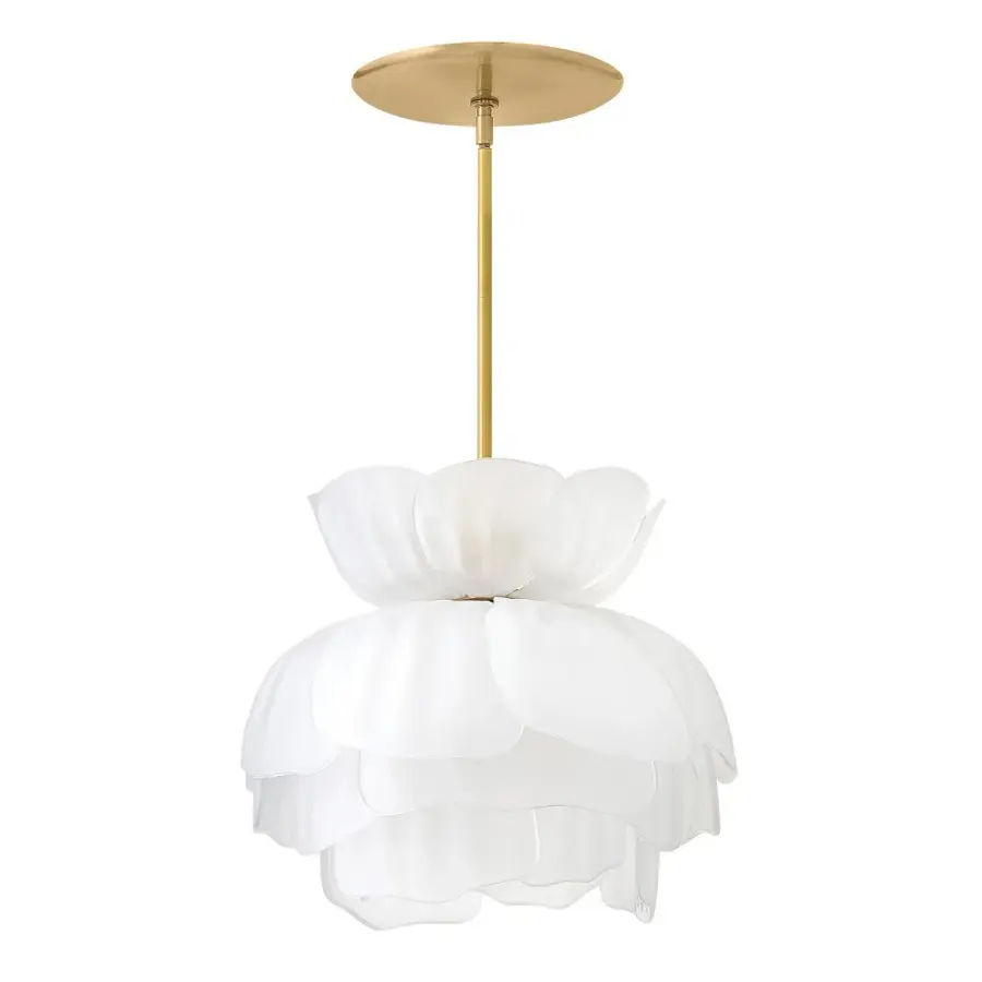 Fantine Small Chandelier in Unlacquered Brass - Image 3