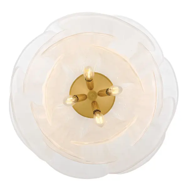 Fantine Small Chandelier in Unlacquered Brass - Image 6