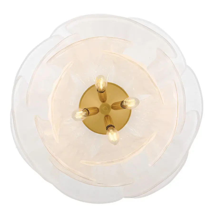 Fantine Small Chandelier in Unlacquered Brass - Image 6