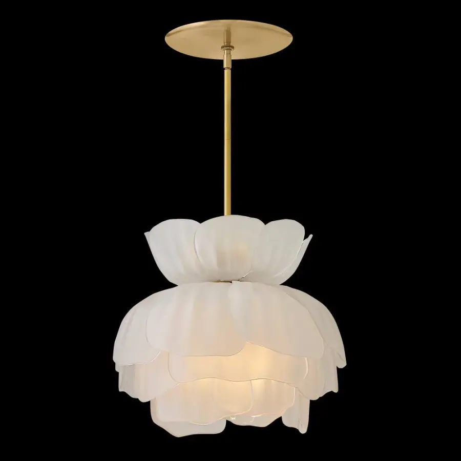 Fantine Small Chandelier in Unlacquered Brass - Image 9