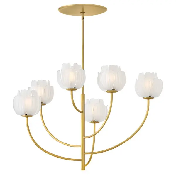 Fantine Medium Chandelier in Unlacquered Brass - Image 1
