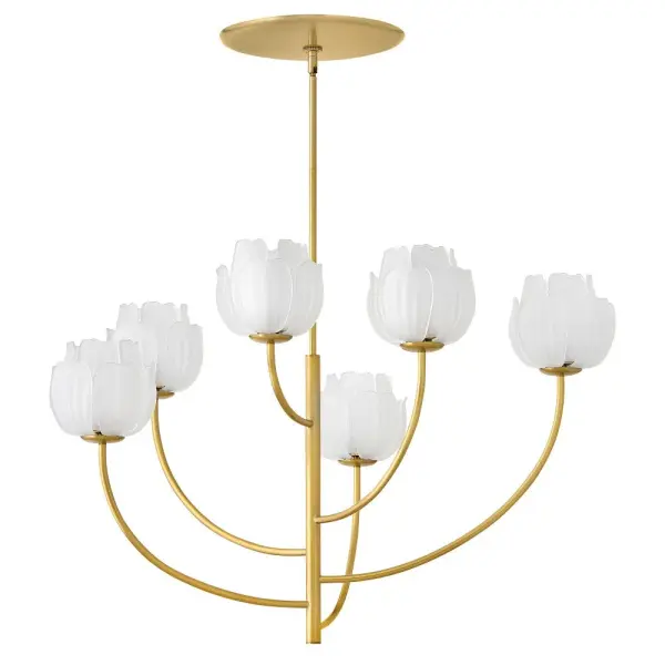 Fantine Medium Chandelier in Unlacquered Brass - Image 3