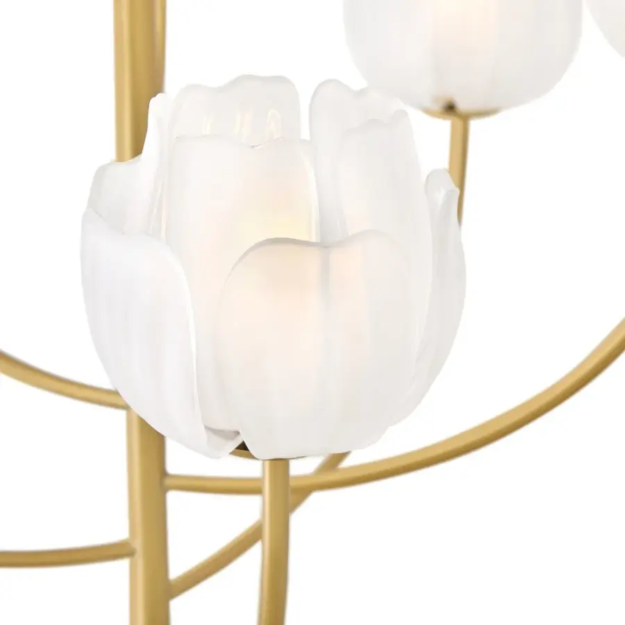 Fantine Medium Chandelier in Unlacquered Brass - Image 5