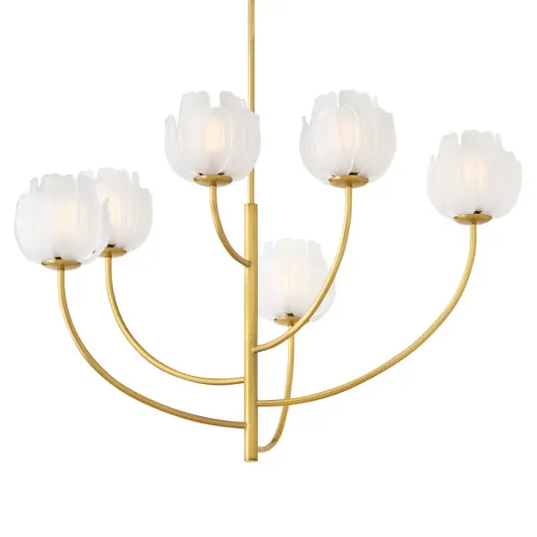 Fantine Medium Chandelier in Unlacquered Brass - Image 6