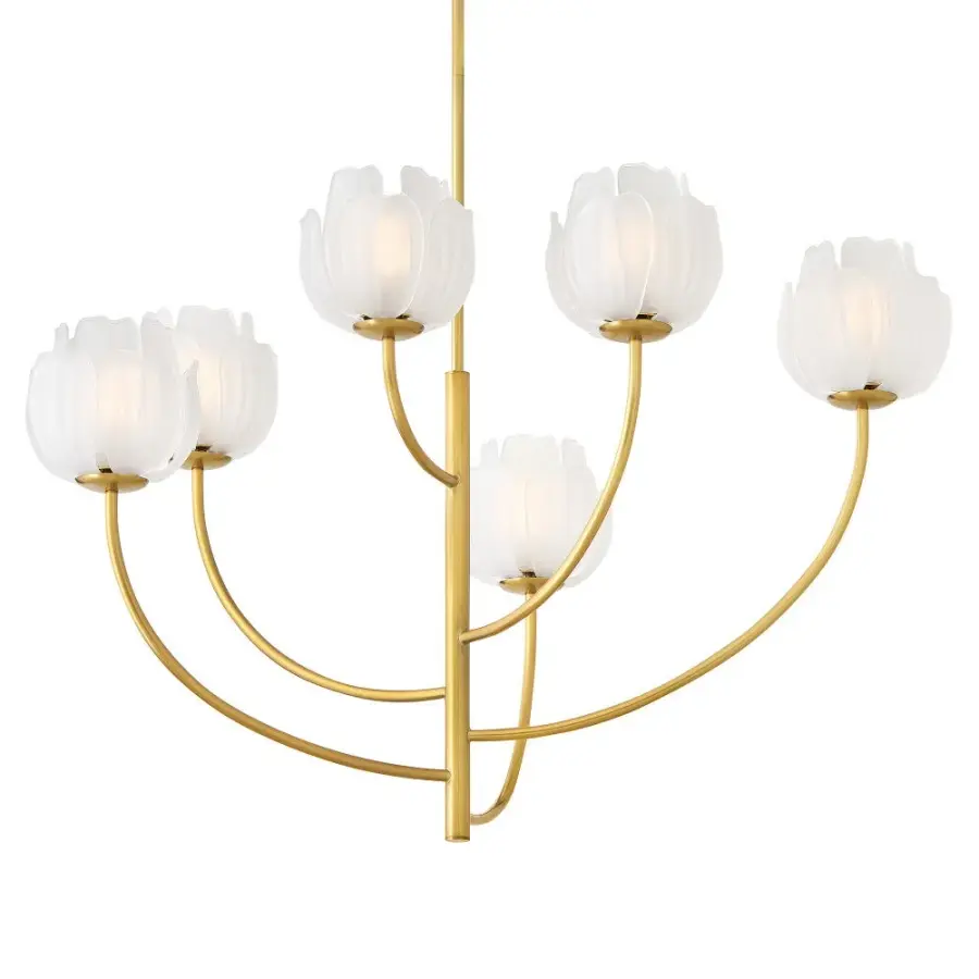 Fantine Medium Chandelier in Unlacquered Brass - Image 6