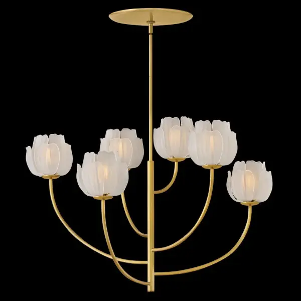 Fantine Medium Chandelier in Unlacquered Brass - Image 9