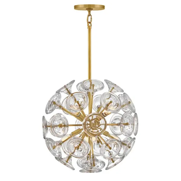 Maya Large Pendant in Unlacquered Brass - Image 1
