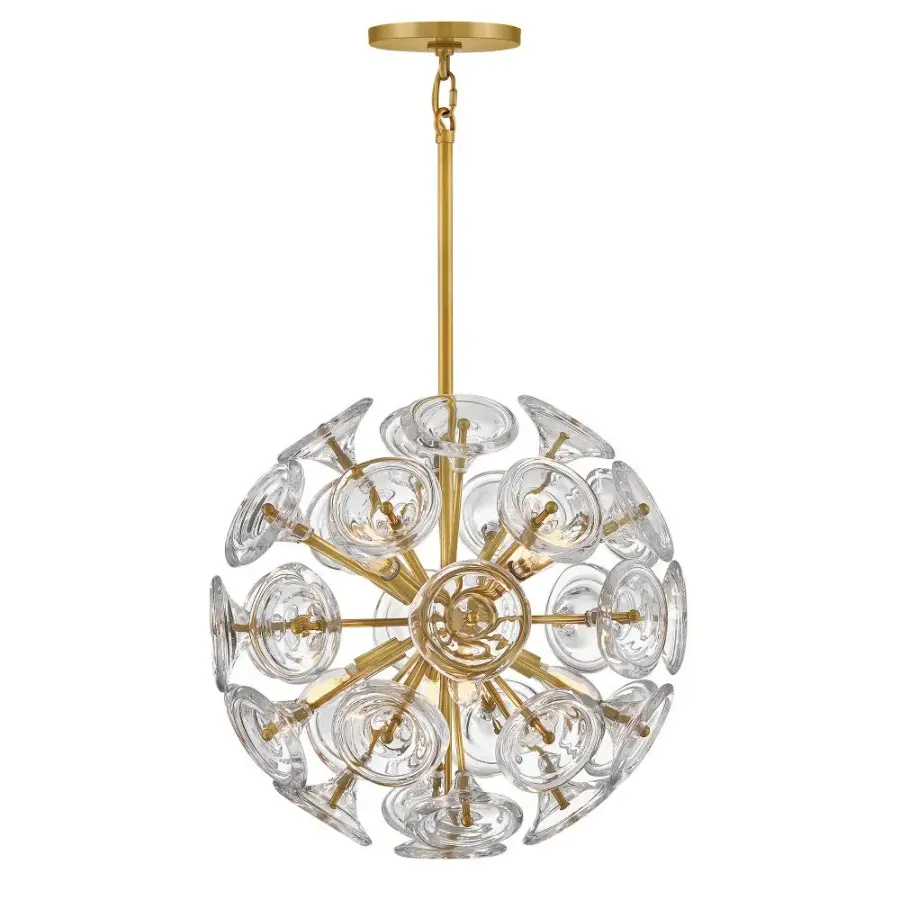 Maya Large Pendant in Unlacquered Brass - Image 1