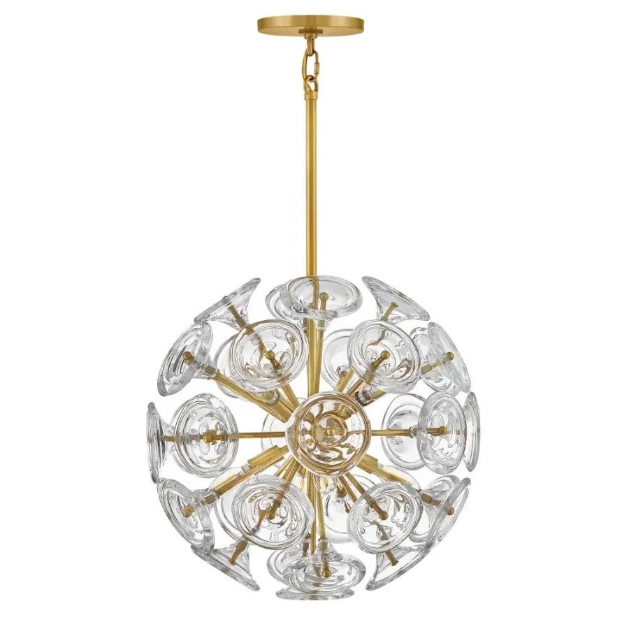 Maya Large Pendant in Unlacquered Brass - Image 3
